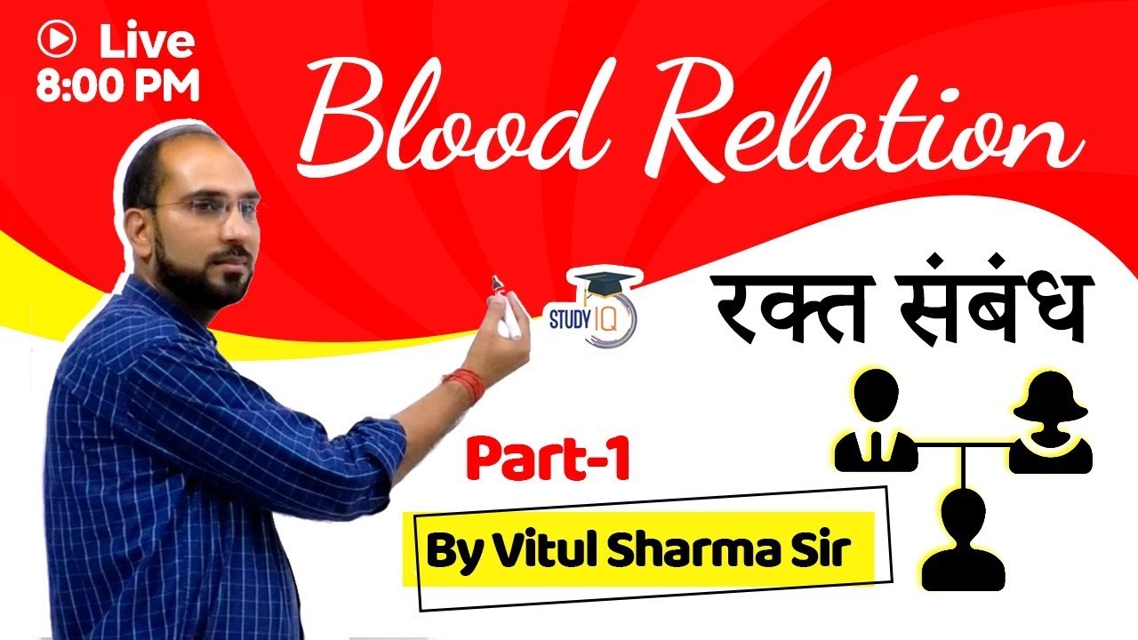 Blood Relation (रक्त संबंध ) || Reasoning Class || By Vitul Sir || Study IQ