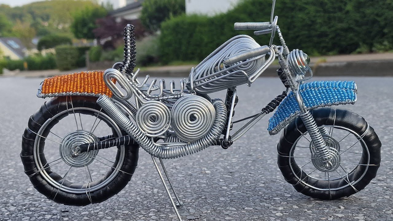 Motorcycle Wire Sculpture.