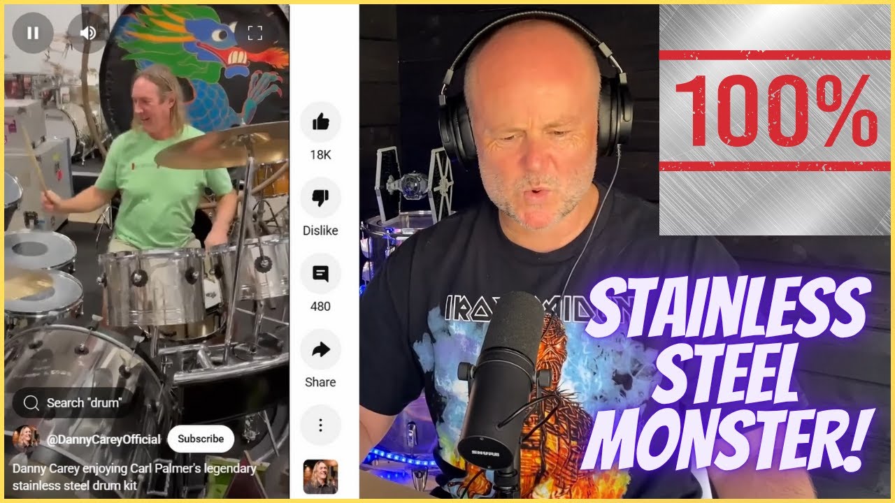 Drum Teacher Reacts: Danny Carey Geeks Out Over Carl Palmer’s Legendary Stainless Steel Drum Kit
