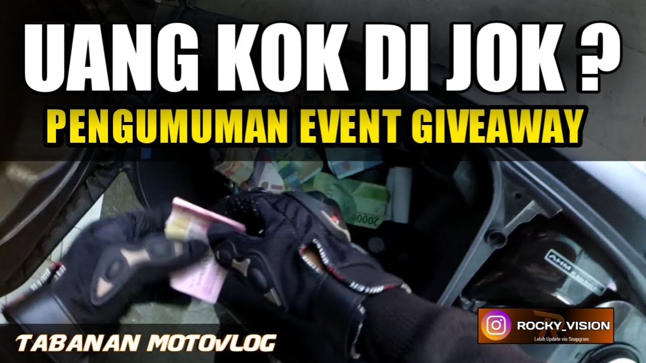 TARUH UANG KOK DI JOK? Pengumuman Acara GIVEAWAY | Tabanan Motovlog #27