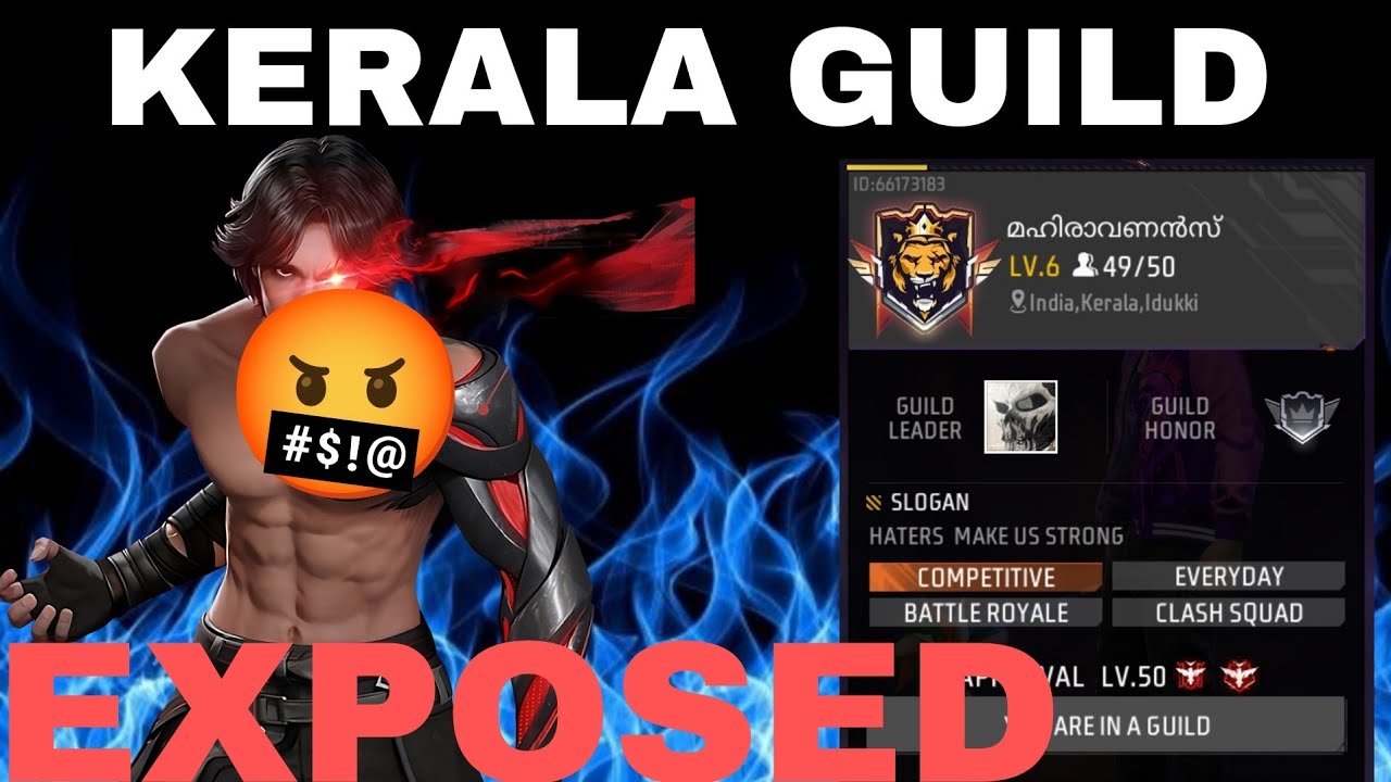 KERALA GUILD EXPOSED  HACKER IN KERALA GUILD #freefire  #freefiremalayalam #freefireclips#mnr444yt