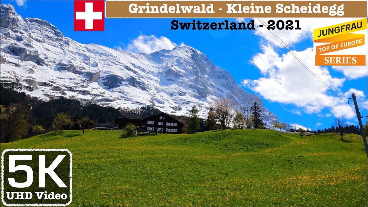 Grindelwald - Kleine Scheidegg, Switzerland Train Journey, Jungfraujoch Series | 5K UHD Video