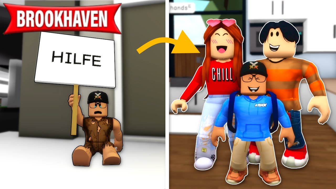 Auf Stra&szlig;e ausgesetzt und dann neue Familie Brookhaven Story Roblox Deutsch
