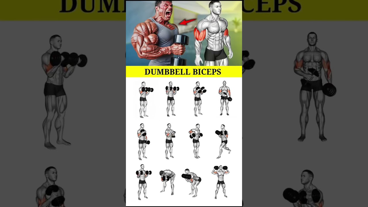 Best Dumbbell bigger Biceps workout #biceps #workout #gym #motivation