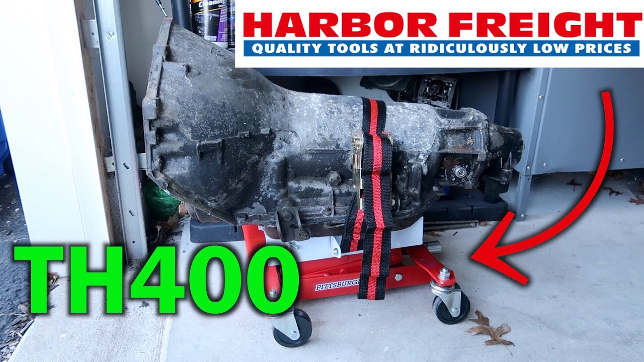 TH400 Transmission Swap With Harbor Freight Jack! 1973 Camaro!