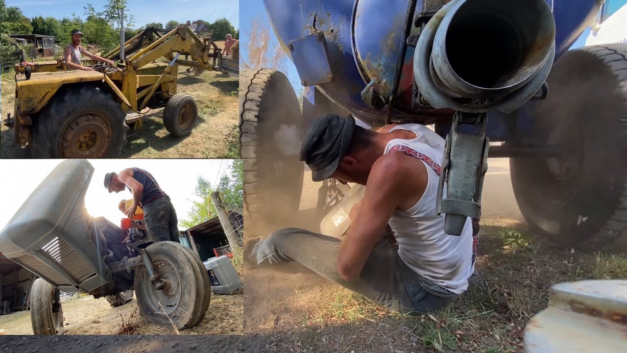 The Fergi’s hidden past! tyre struggle😅 cleaning the septic tank not so simple! bail run