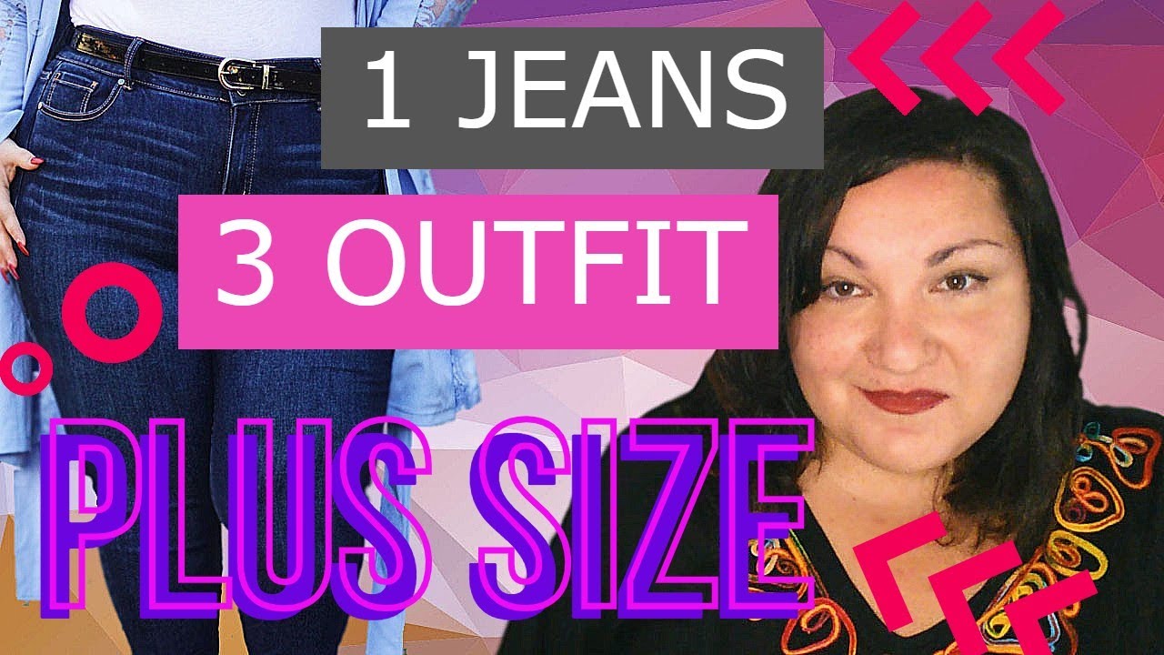 1 JEANS: 3 OUTFIT CURVY & PLUS SIZE 💚 LOOK BOOK 💚 Try On Haul Denim Taglie Forti