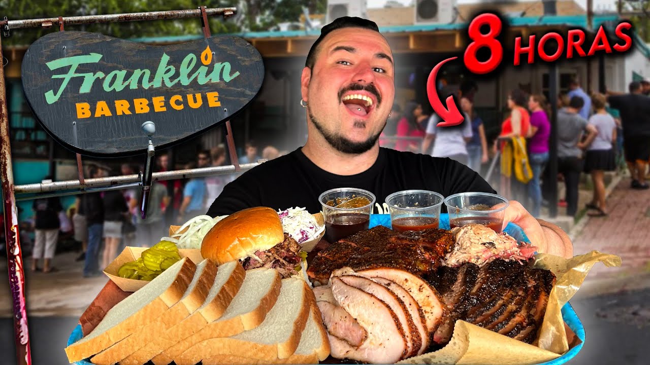 ESPERAMOS 8 Horas de FILA para comer en el MEJOR BBQ DEL MUNDO | FRANKLIN BARBECUE 🥩