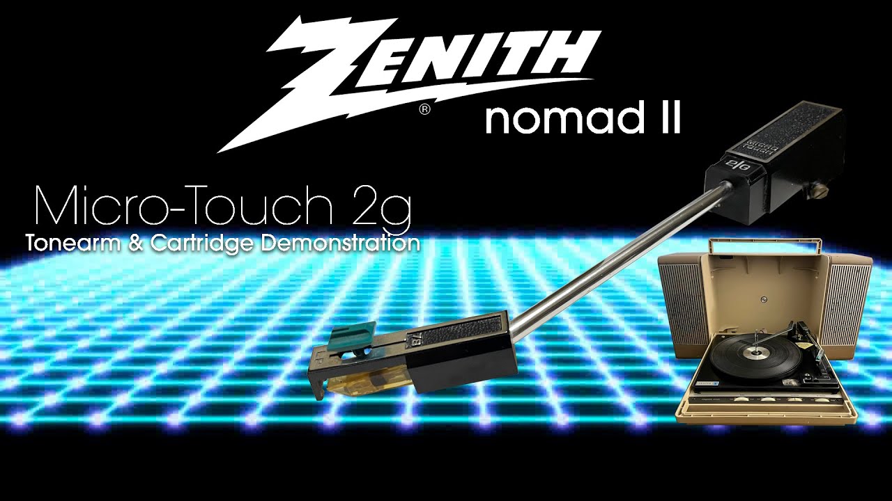 Zenith Micro-Touch 2G Tonearm & Cartridge Demonstration (Zenith Nomad II Portable Record Player)