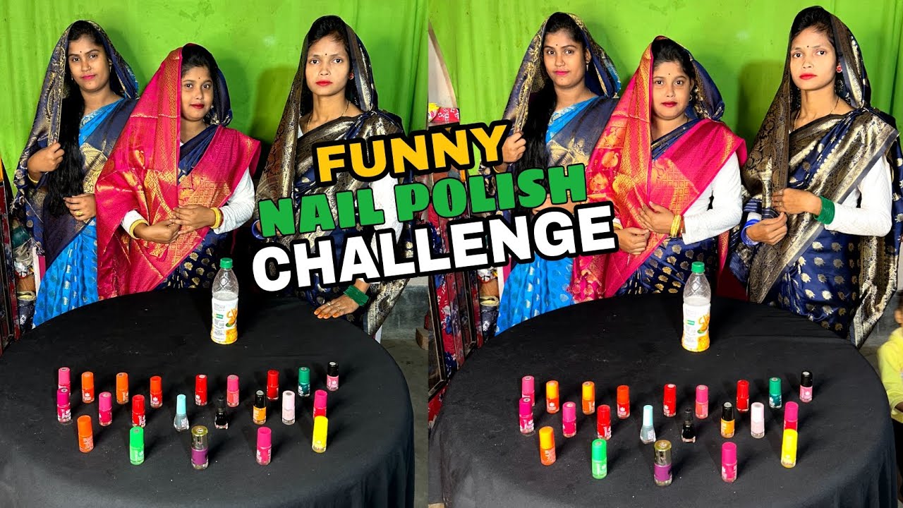 NAIL POLISH Funny Challenge With My Family 🔥 #Challenge #funnychallenges #trendingvideo #tiktokvideo