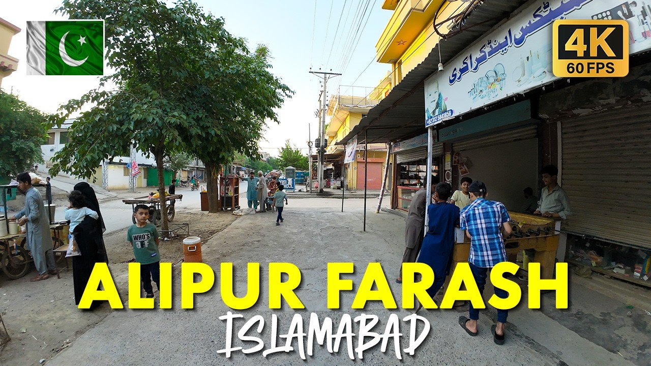 🇵🇰 Alipur Farash Islamabad: Walking Tour of Market, Streets, and Lifestyle in 4K