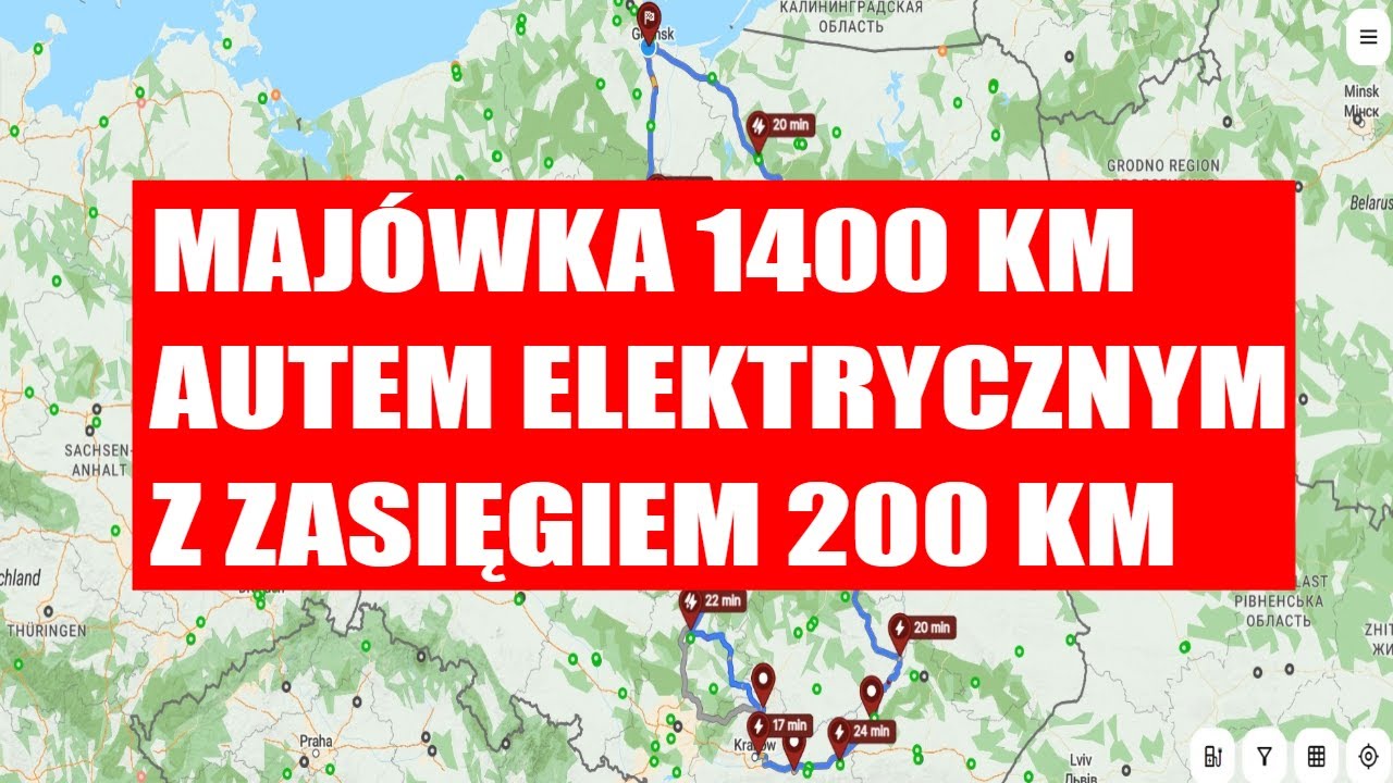 Majówka 1400 km autem elektrycznym z niedużym zasięgiem | Hyundai Ioniq Electric 28 kWh