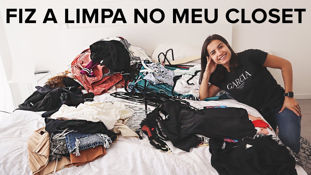 A MAIOR LIMPA QUE JÁ FIZ NO CLOSET no estilo Marie Kondo | organização e tour pelo closet ✨
