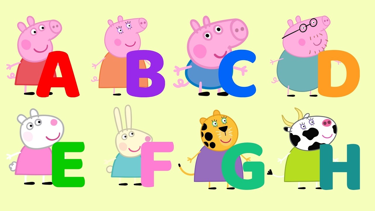 Песня Peppa Pig ABC (A–Z) | A, A, это буква A для Apple, до Z, Z, это буква Z для Zoe