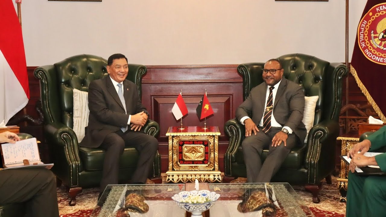 Menhan RI Sjafrie Sjamsoeddin menerima kunjungan kehormatan Menteri Pertahanan Papua Nugini