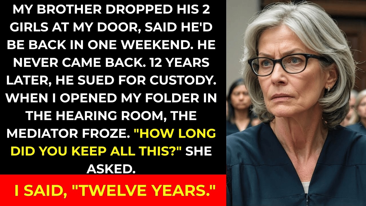 MY BROTHER LEFT HIS 2 DAUGHTERS AT MY DOOR AND VANISHED—12 YEARS LATER, HE FILED FOR CUSTODY. HE ...