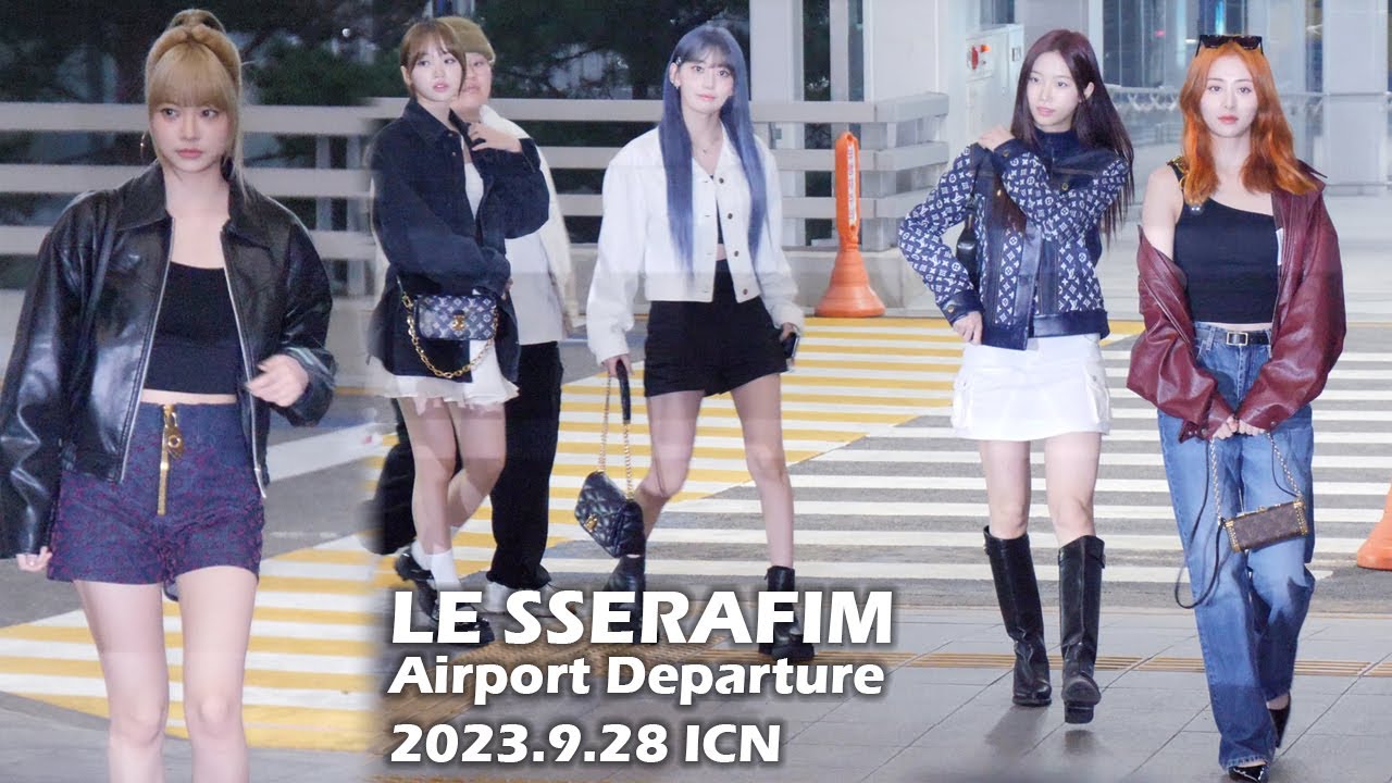 230928 르세라핌 (LE SSERAFIM) 홍콩 출국 직캠｜인천공항｜4K