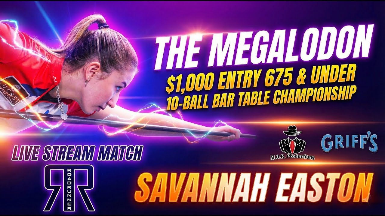 SAVANNAH EASTON vs FRANCISCO DIAZ | MOB Productions Megalodon $1000 Entry Bar Table 10 Ball | WR3