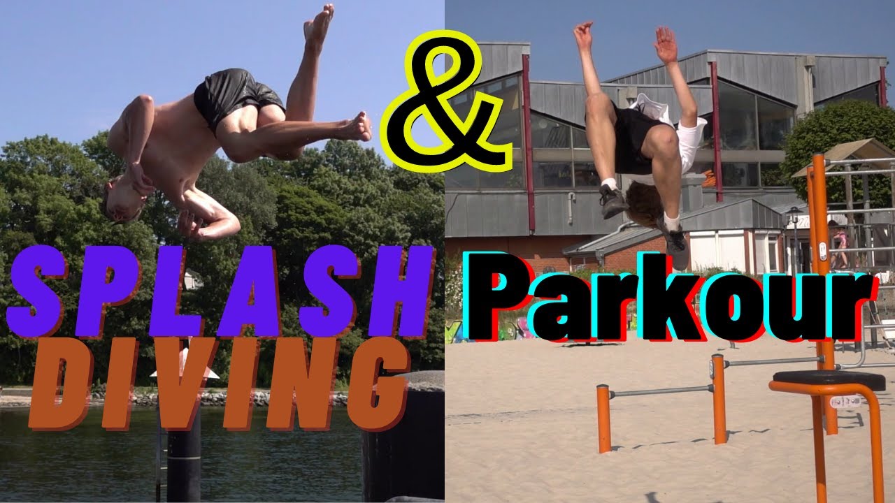 Parkour und Splashdiving in Laboe
