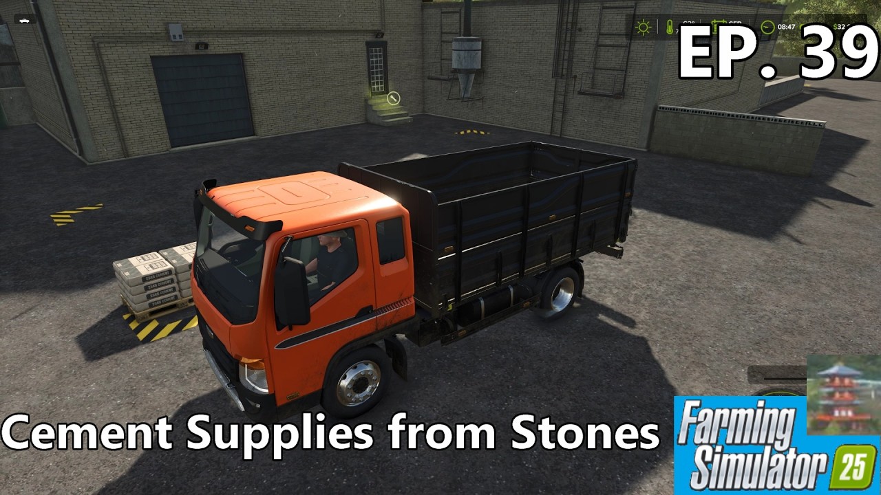FS25 Hutan Pantai - ep39 - Harvesting Rice and loading stones into the Cement Factory.