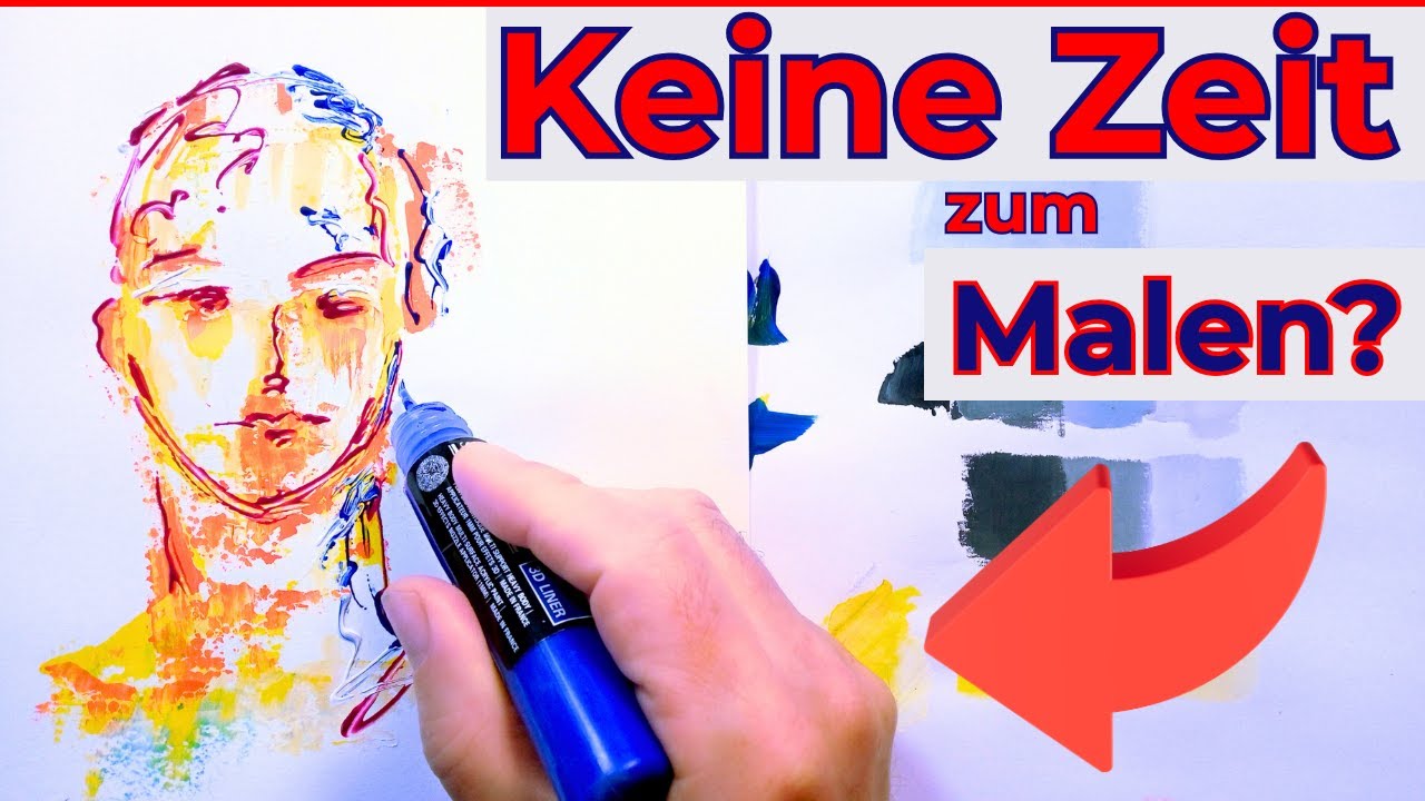 15 Minuten malen nach der Arbeit | ohne Pinsel, ohne Wasser
