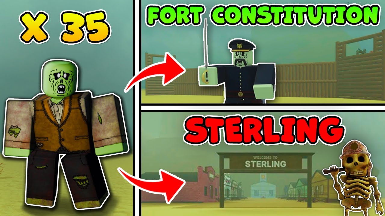 Dead Rails | Roblox | 35 Runner Zombies epically take over Fort Constitution and Sterling
