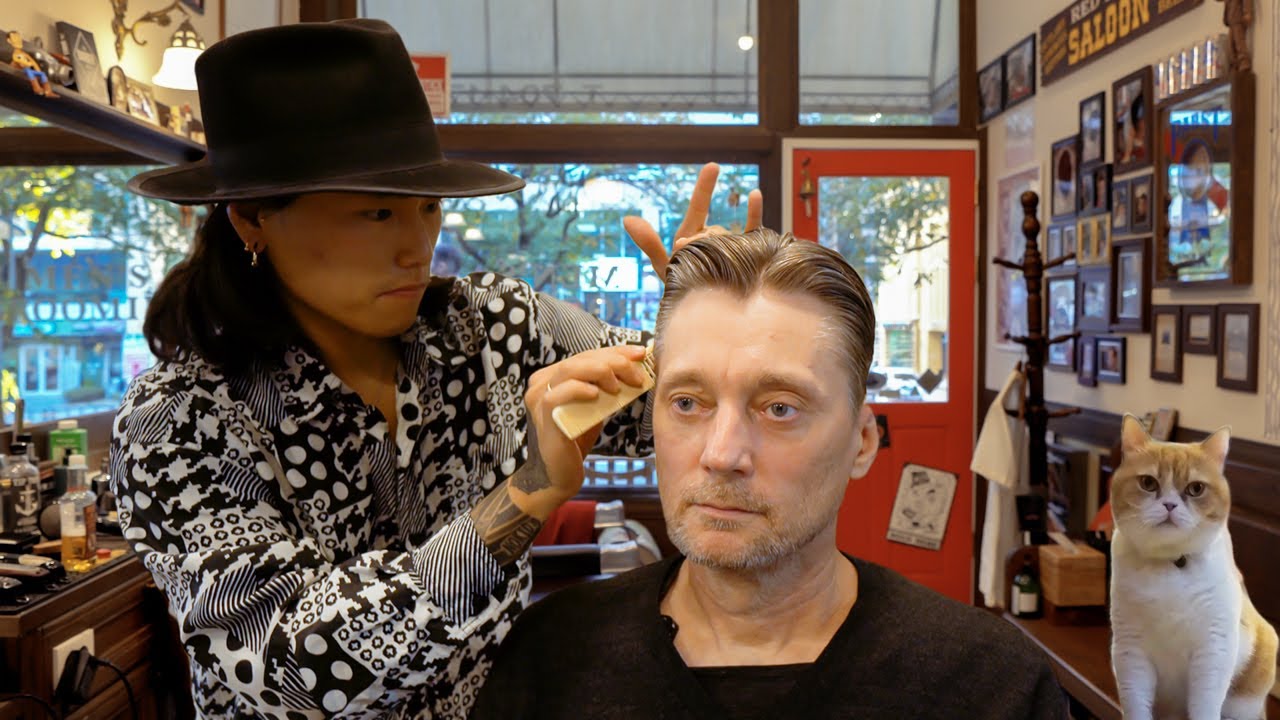 💈 Relaxing Hair Wash & Hair Styled Two Ways At OKID Barbershop | Busan, South Korea