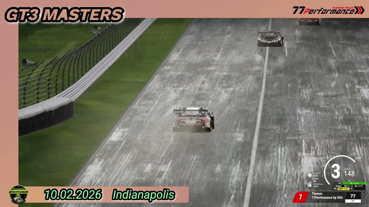 3.Lauf GT3 Masters Indianapolis Regen Rain Wet Assetto Corsa Competizione ACC GTM BMW M4 