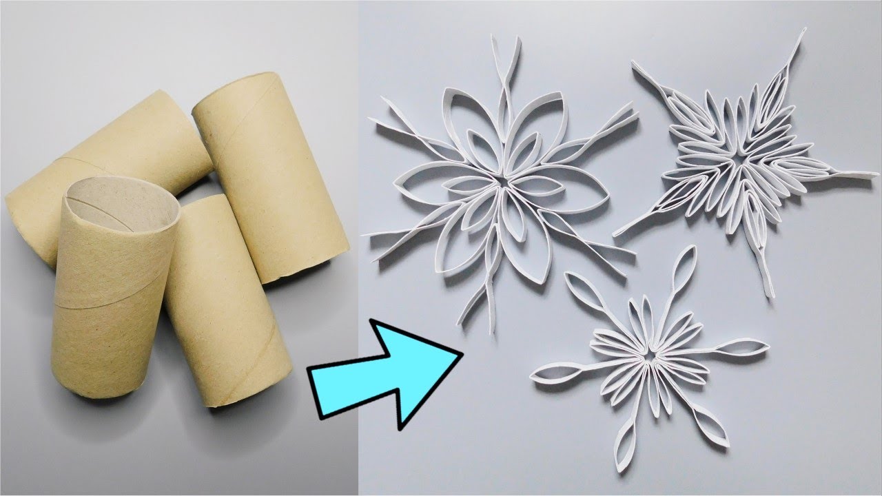 🎄Amazing Christmas Craft Idea ❄️ Cute Snowflakes from Toilet Paper Rolls 🤩 Easy Winter Decor DIY