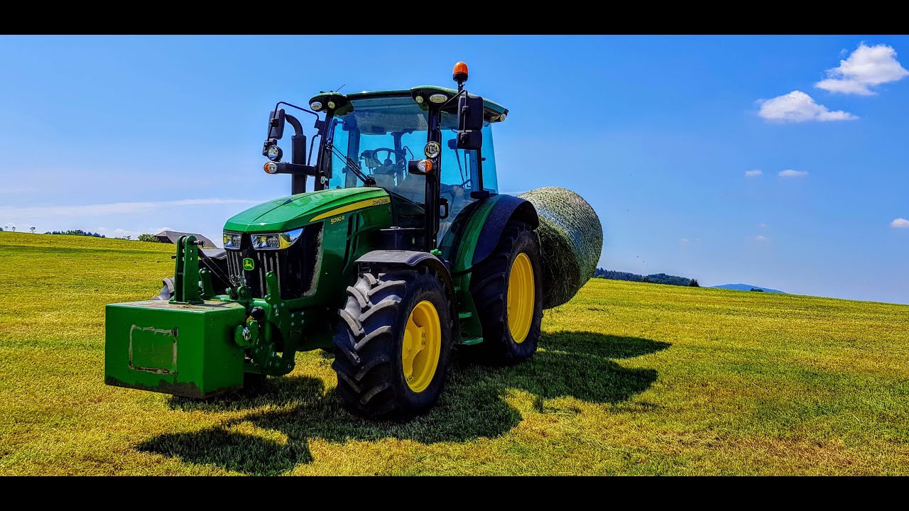 Rundballen Zusammenstellen mit John Deere 5090R Farm Vlog#3