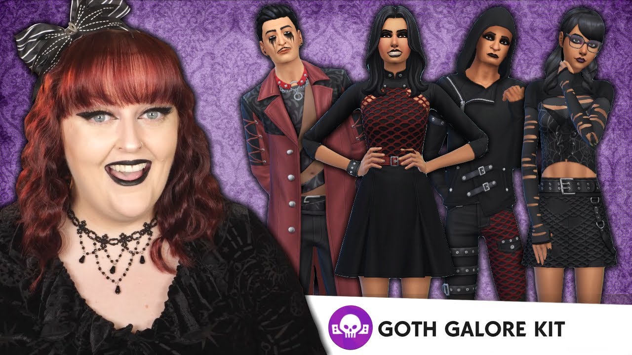 My Sims 4 GOTH GALORE KIT Review | Giving the Goth Family a Goth Galore Makeover! 🖤