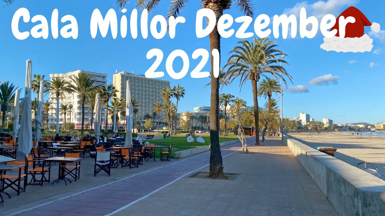 Cala Millor im Dezember 2021🎄 | Mallorca Aktuell ⏰ | Rundgang Promenade | Strand | Einkaufsmeile ⛱