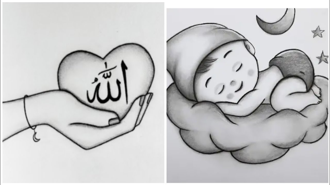 How to make a Beautiful 2 ideas drawing 😍 Easy arts pencil stekck step by step 😍