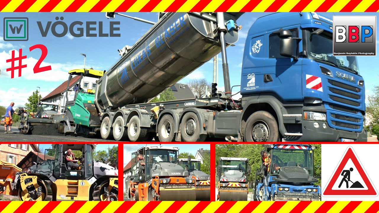 Asphalteinbau / Asphalt Paving, Vögele Super 1900-3i,... Sanierung B 14 , Backnang, 14.05.2021. #2