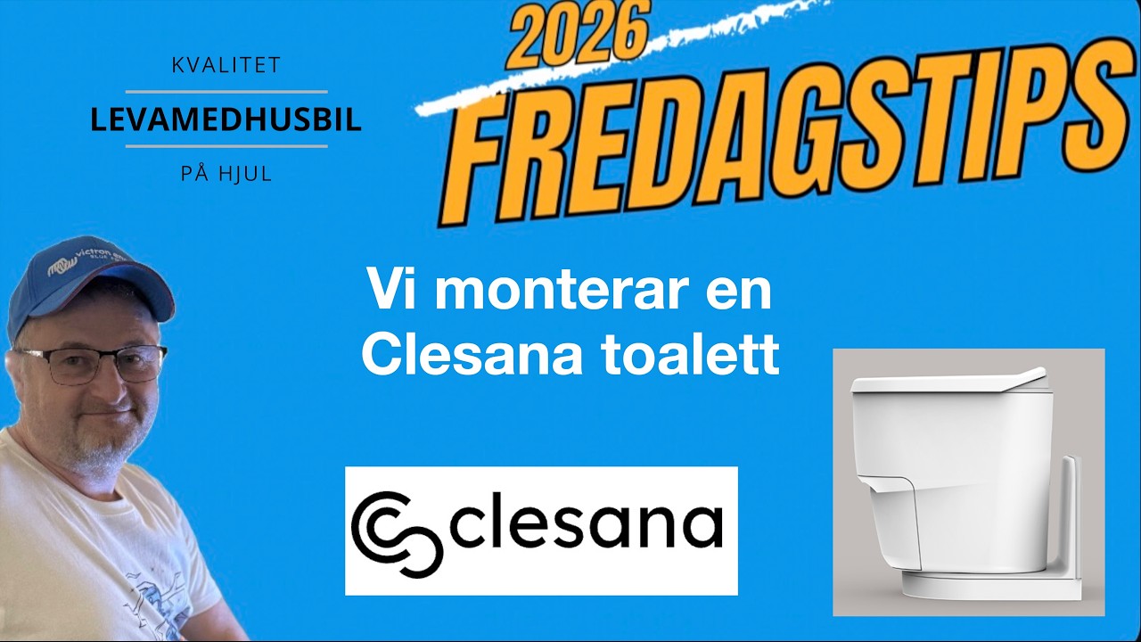 Vi installerar en Clesana toalett i husbilen