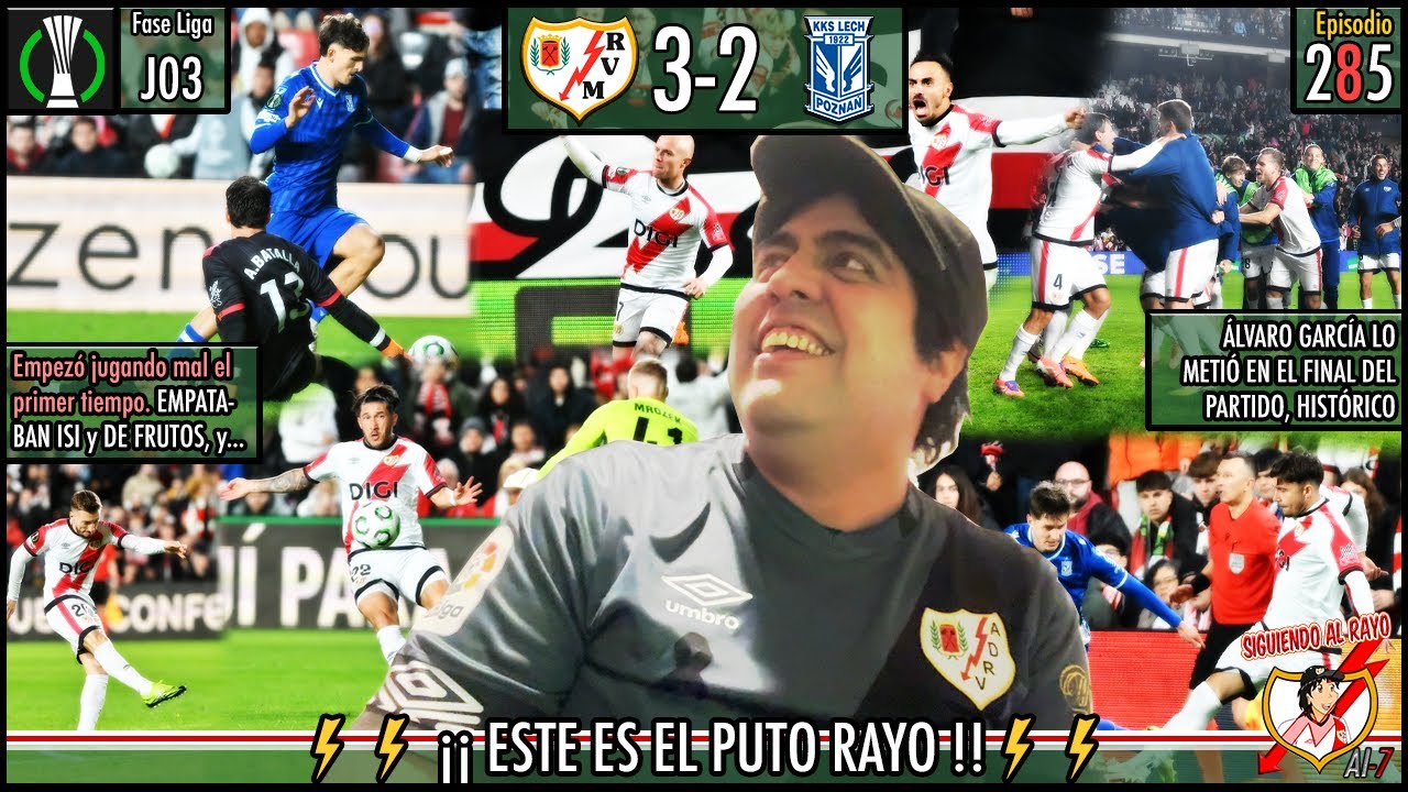 ¡AGÓNICA REMONTADA EN VALLEKAS! | Rayo Vallecano 3–2 Lech Poznan | Conf League 2025/26 Fase Liga J03