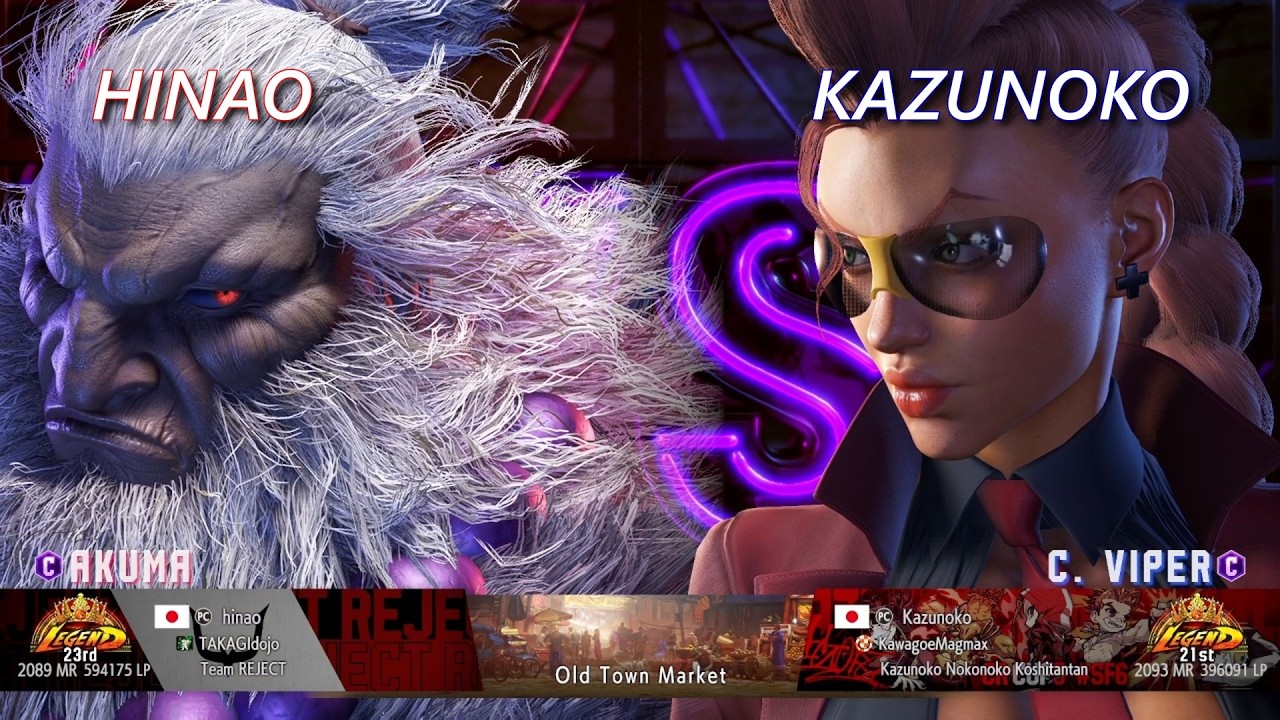 SF6 | Akuma (HINAO) vs C. Viper (KAZUNOKO) | Legend Rank Gameplay