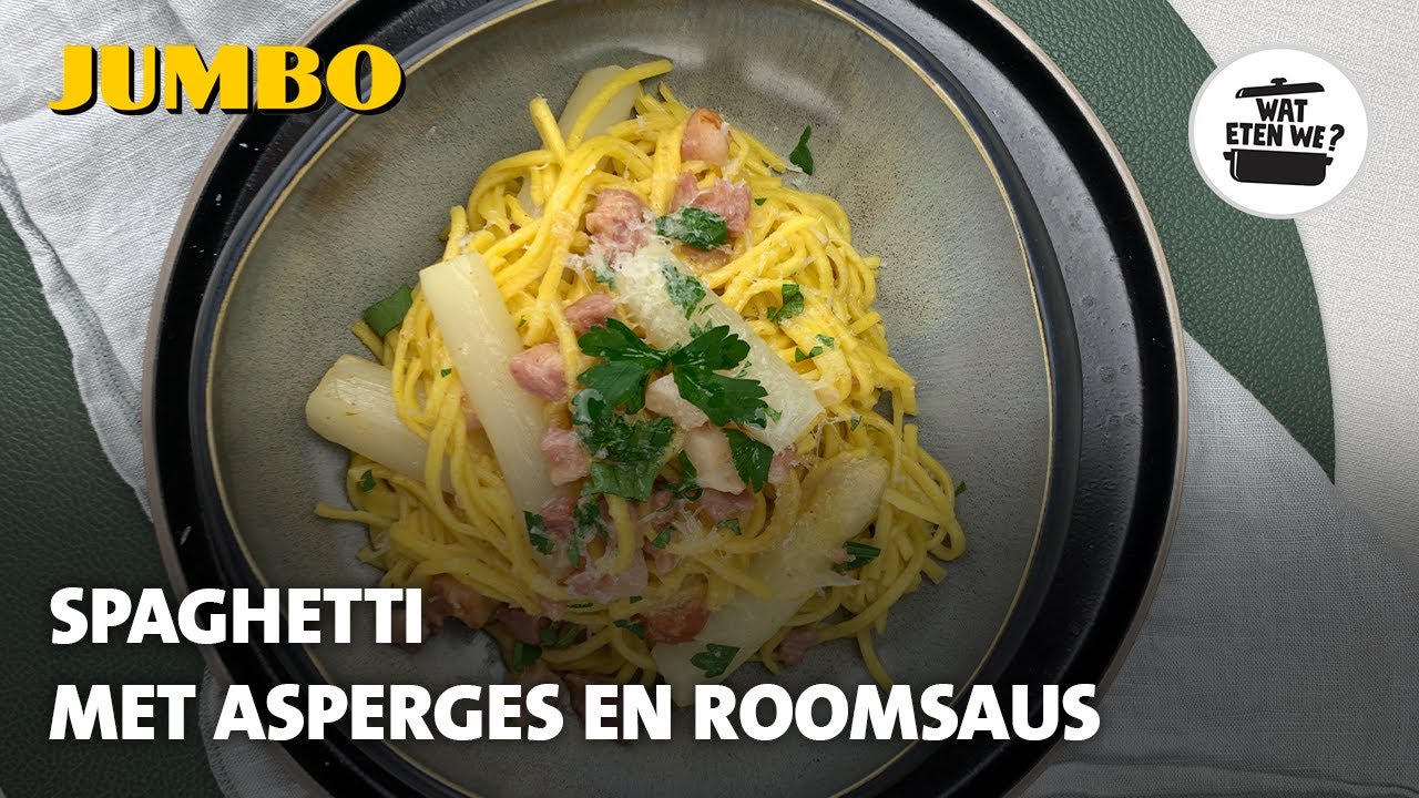 Wat eten we? Spaghetti met asperges en roomsaus
