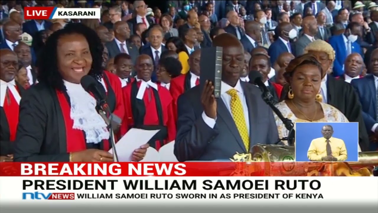 Some confusion as Rigathi Gachagua takes oath of office