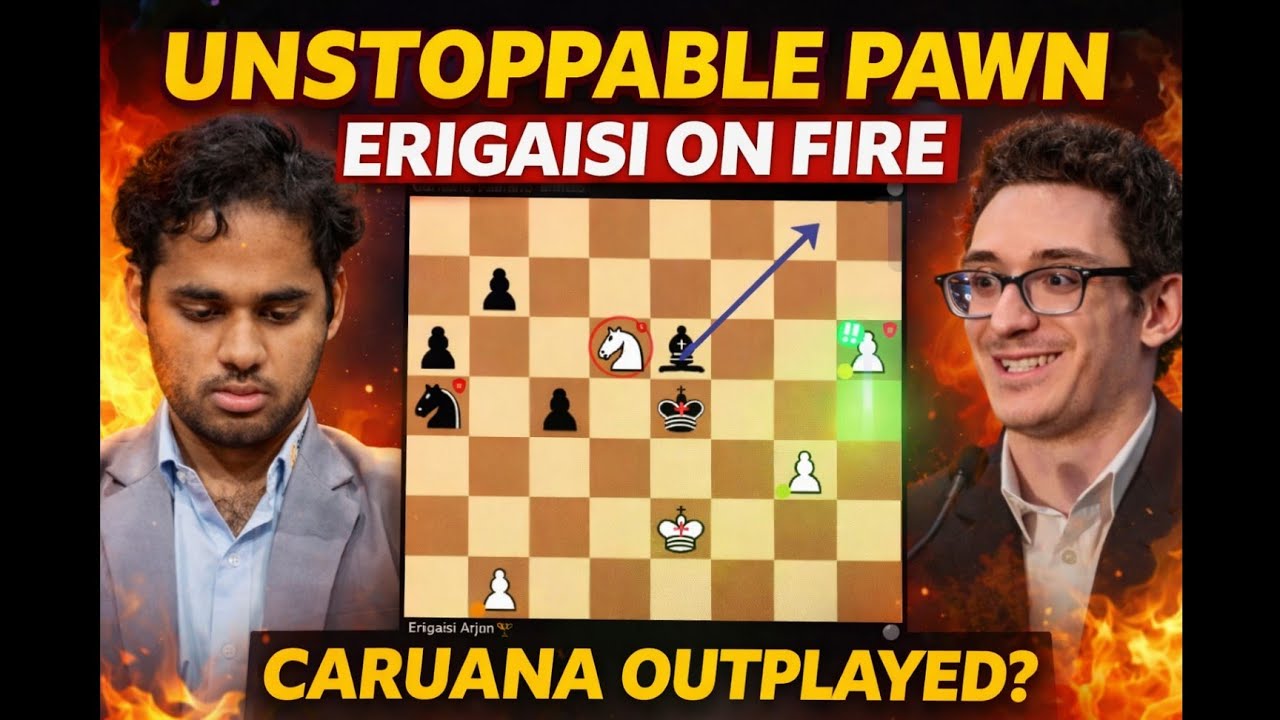 Arjun Erigaisi DESTROYS Caruana’s King’s Indian Defense!