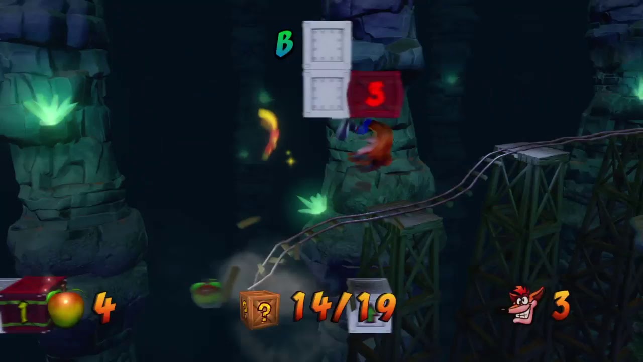 Crash Bandicoot Slippery Climb Red Gem All Boxes EASY WAY