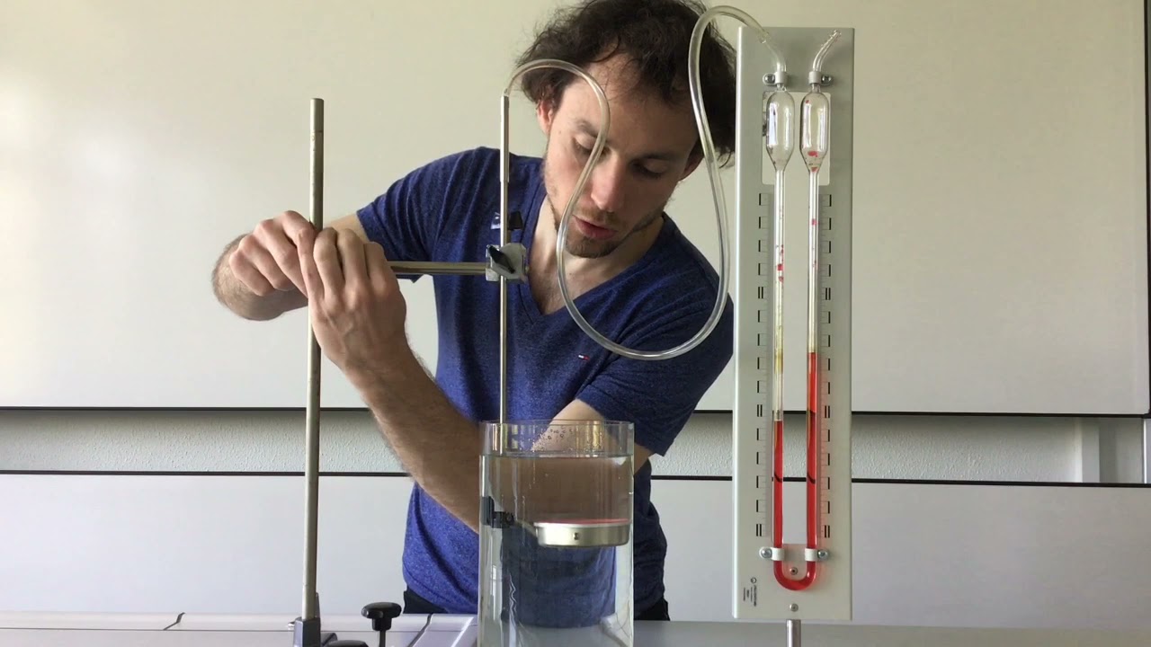 Druck mit dem U Rohr Manometer messen