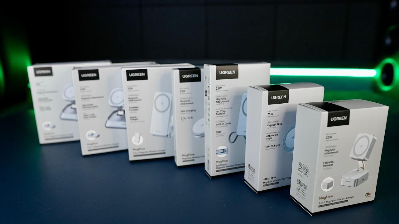 Все зарядные устройства UGREEN MagFlow 25W Qi2 для iPhone 17