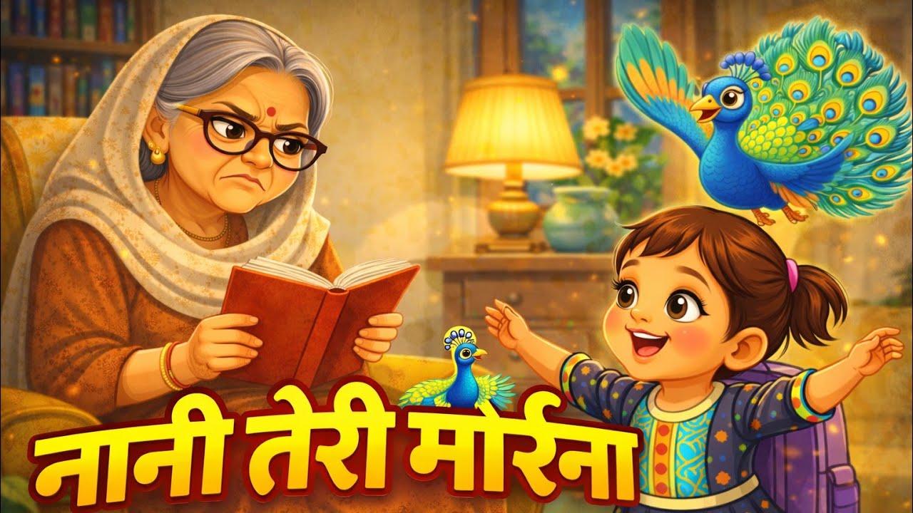 Nani Teri Morni Ko Mor Le Gaye 🦚 | Cute Hindi Kids Rhyme | Fun Song #naniterimorniko