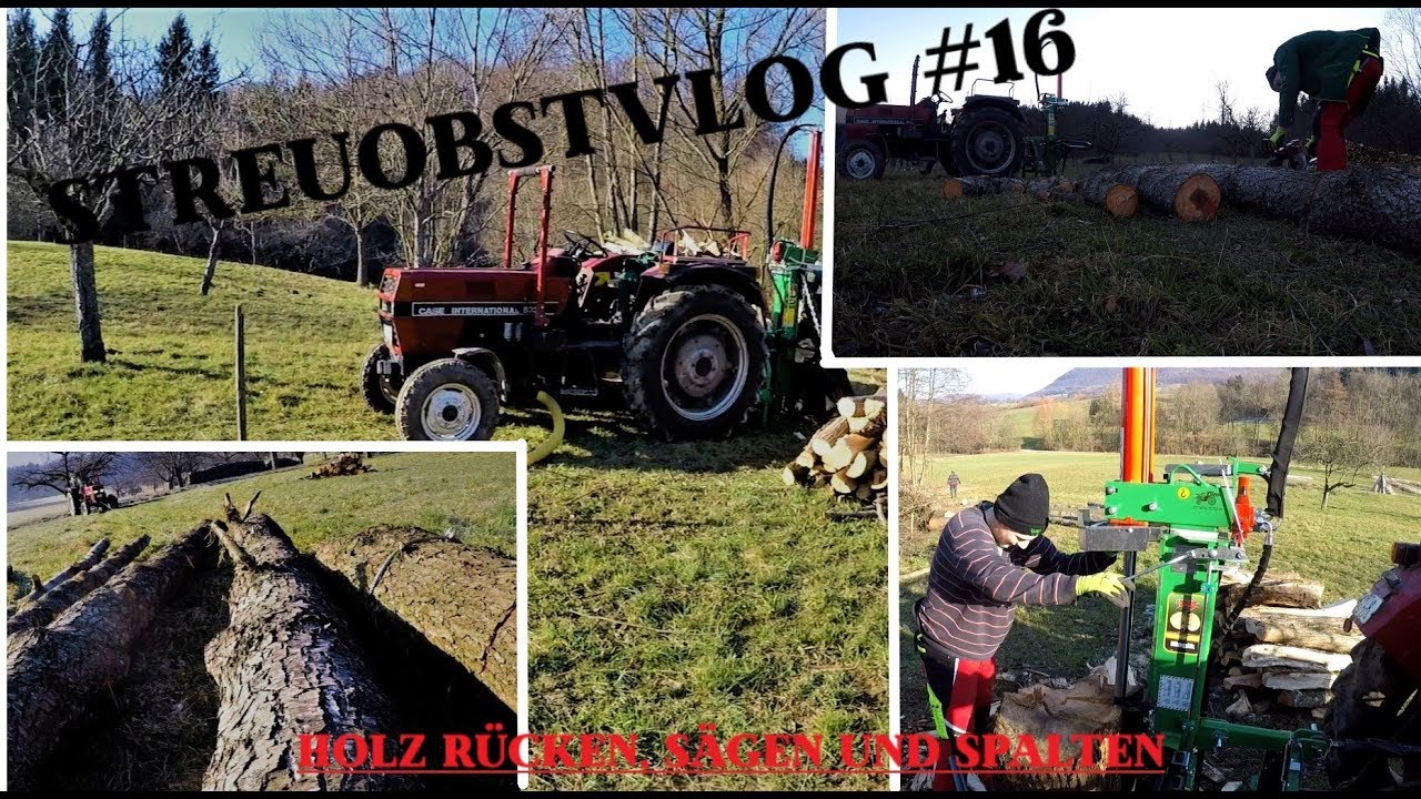 HOLZATTACKE | SÄGEN, SPALTEN und RÜCKEN mit CASE IH 533 | StreuobstVLOG #16