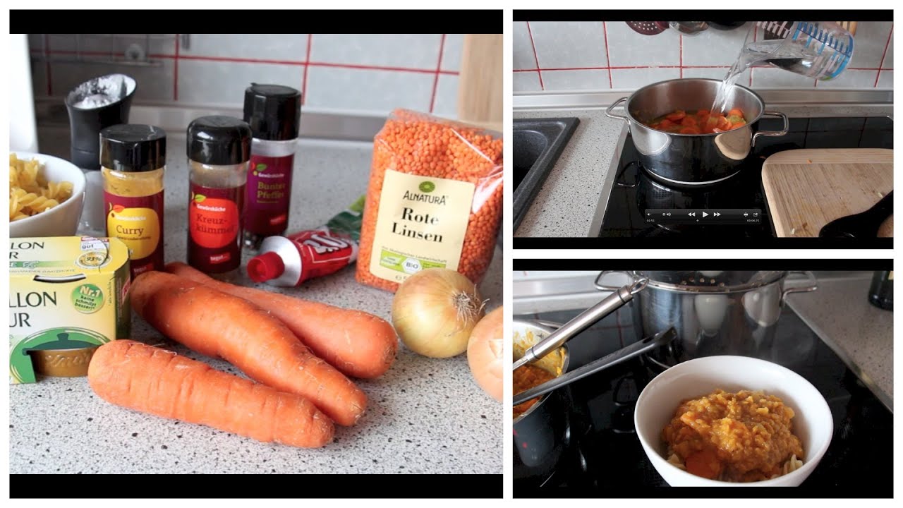 Rezept: Pasta mit Rote Linsen Sauce | lecker und gesund