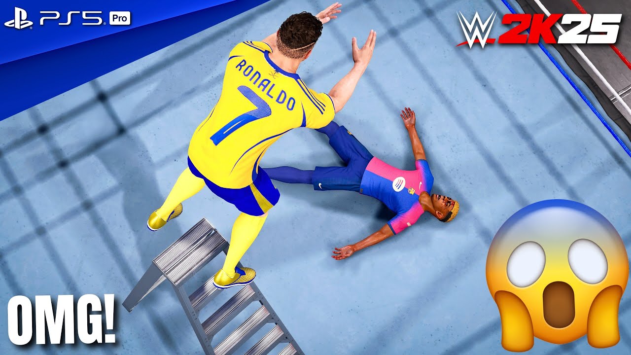 WWE 2K25 - Cristiano Ronaldo vs. Lamine Yamal - Championship Match at WrestleMania | PS5 Pro [4K60]