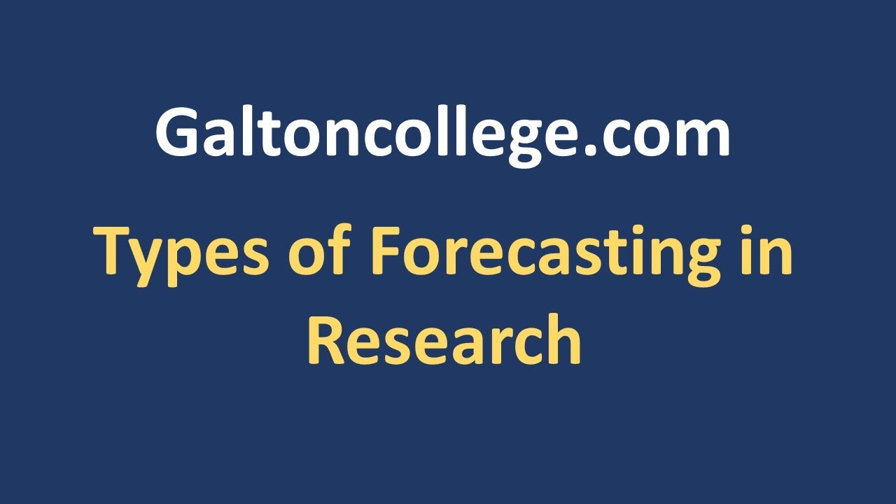 Types of Forecasting in Research