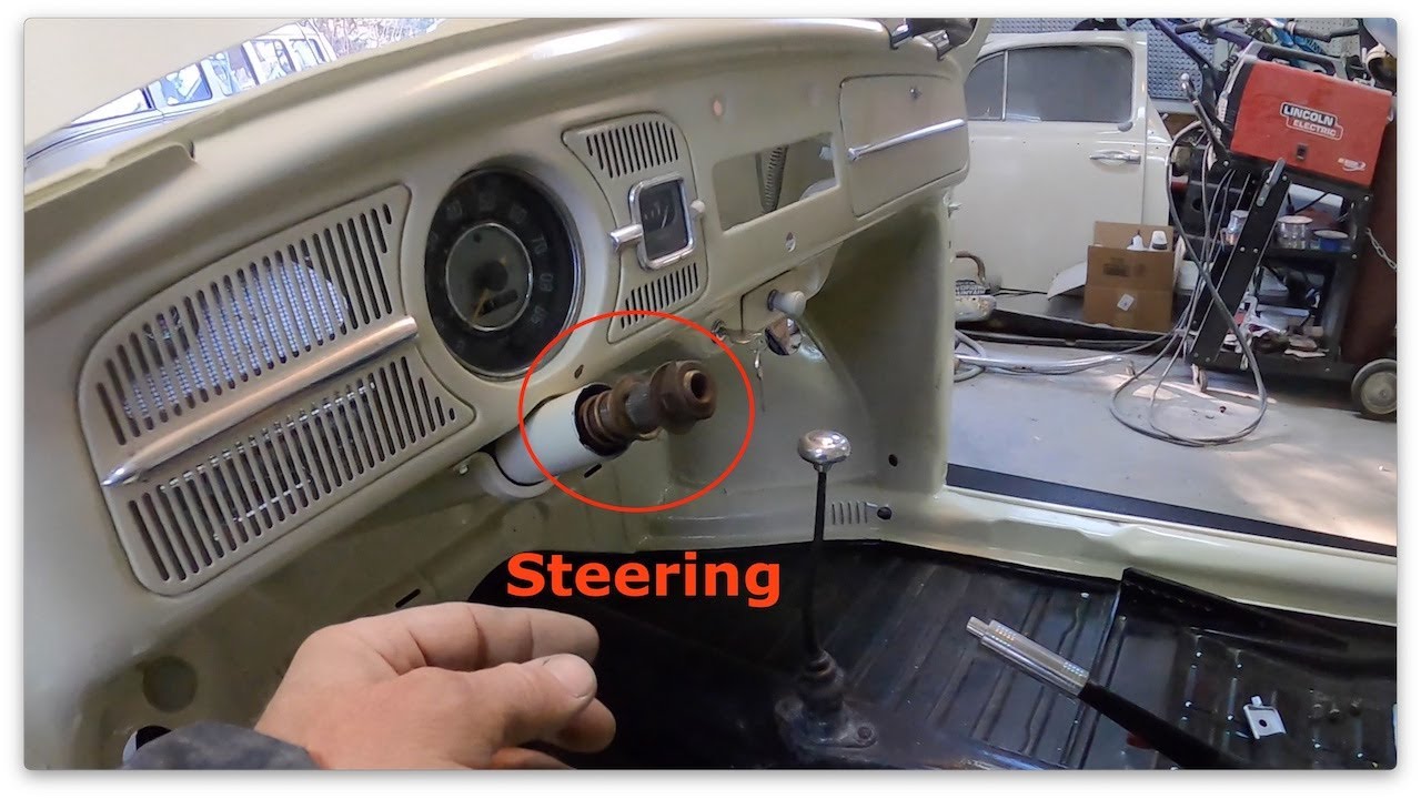 1961 VW Beetle (65 Pan) - Overrider Bars, Running Boards, Steering Column - 081