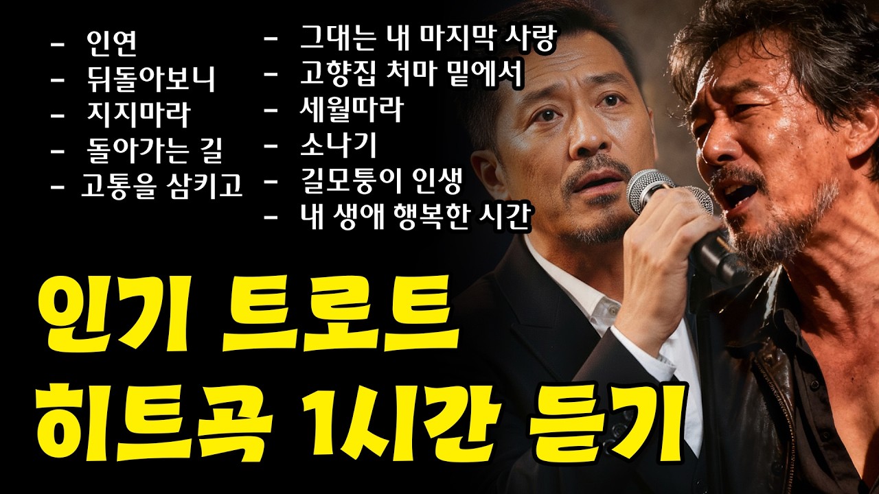 지금 딱 듣기 좋은 트로트 메들리 1시간 연속반복  #마초 #트롯트